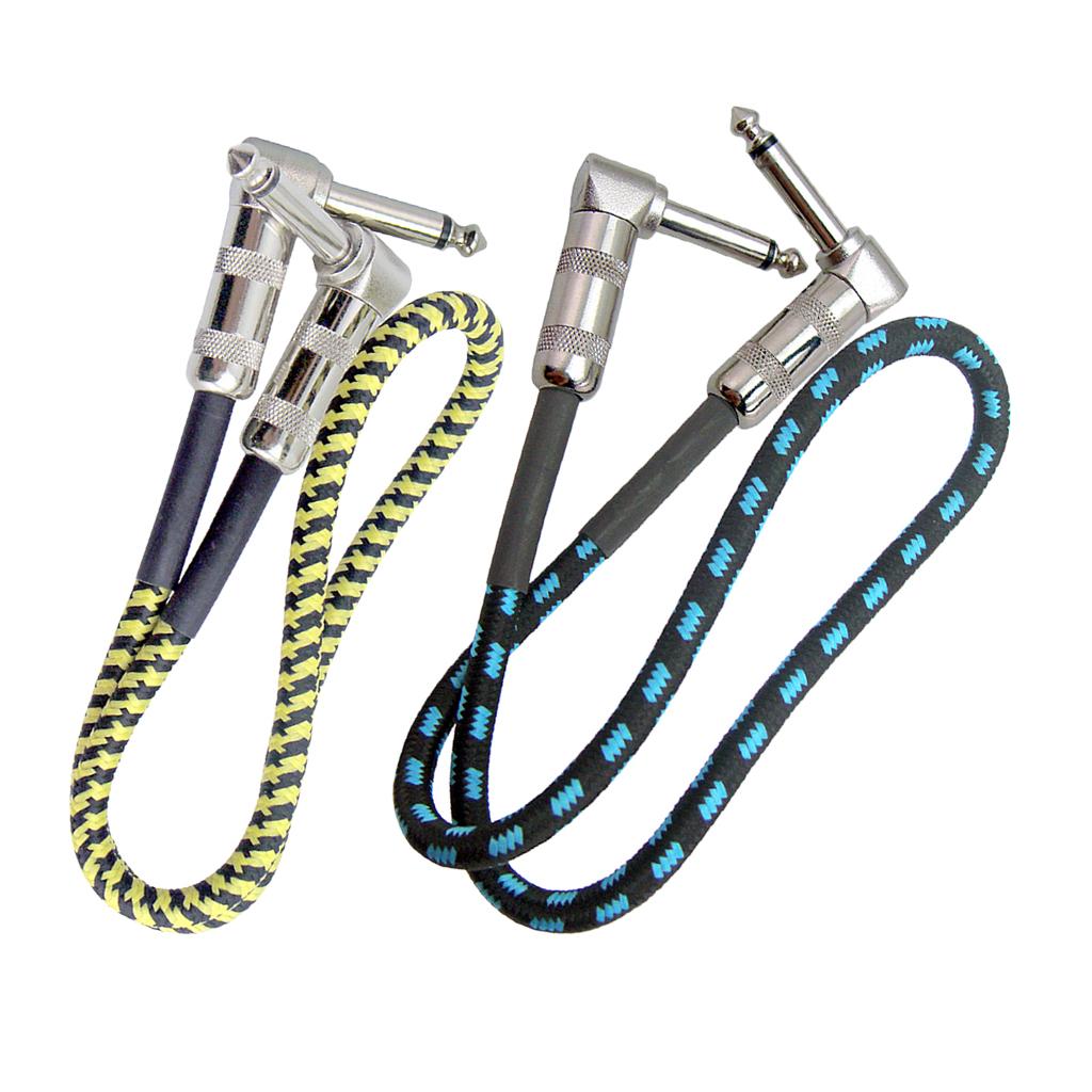 2x Anti-noise Guitar Cable Effect Pedal Cable Short Audio Connection Cable