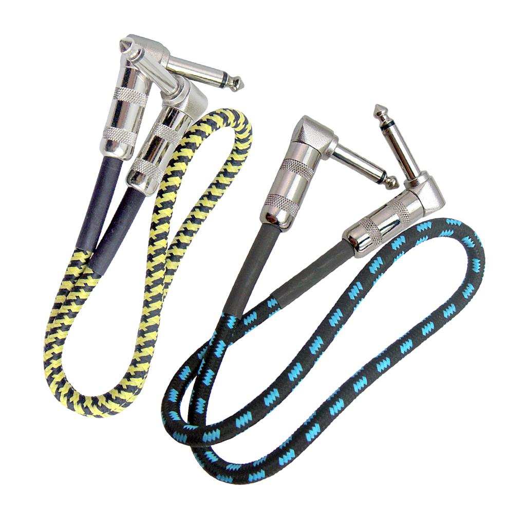 2x Anti-noise Guitar Cable Effect Pedal Cable Short Audio Connection Cable