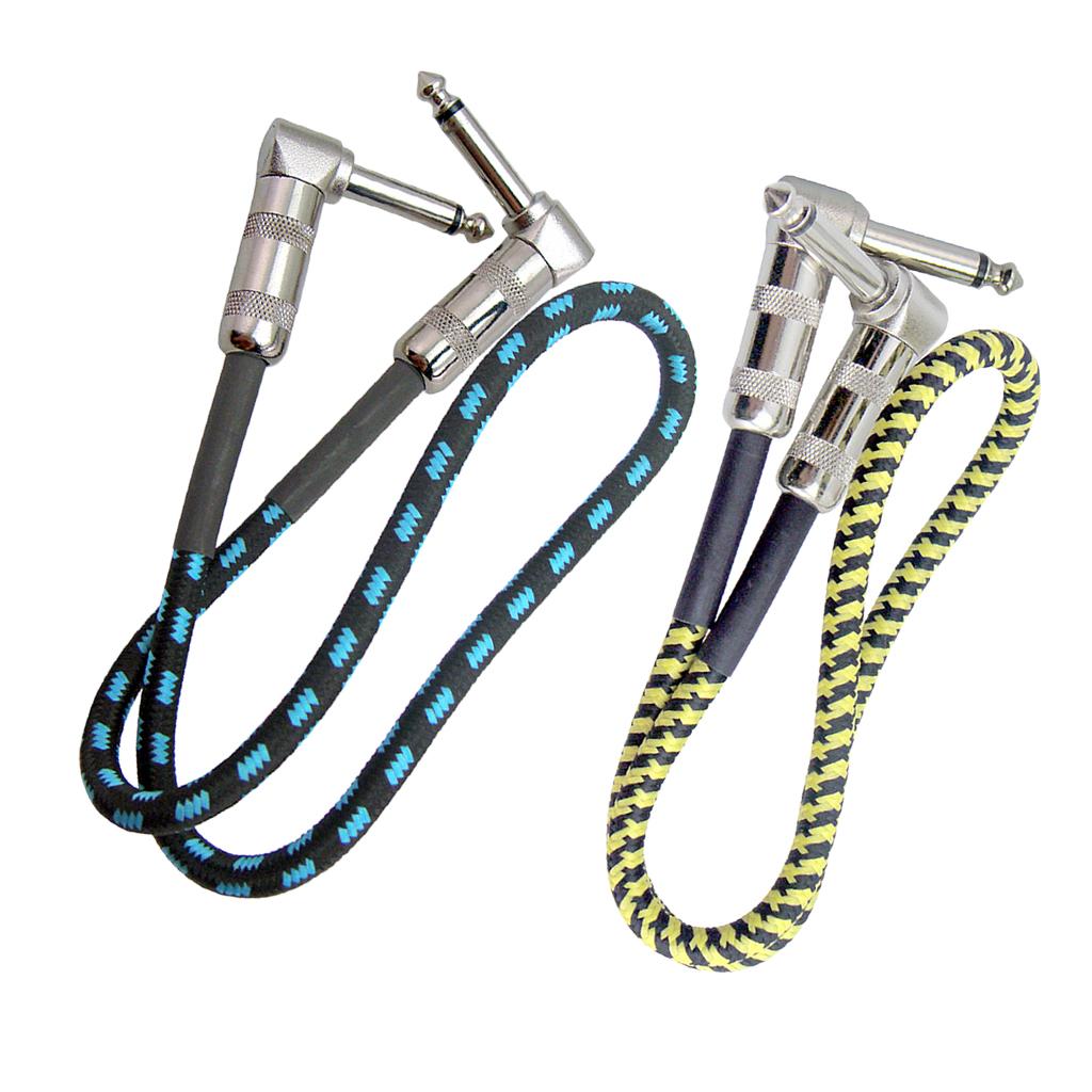 2x Anti-noise Guitar Cable Effect Pedal Cable Short Audio Connection Cable