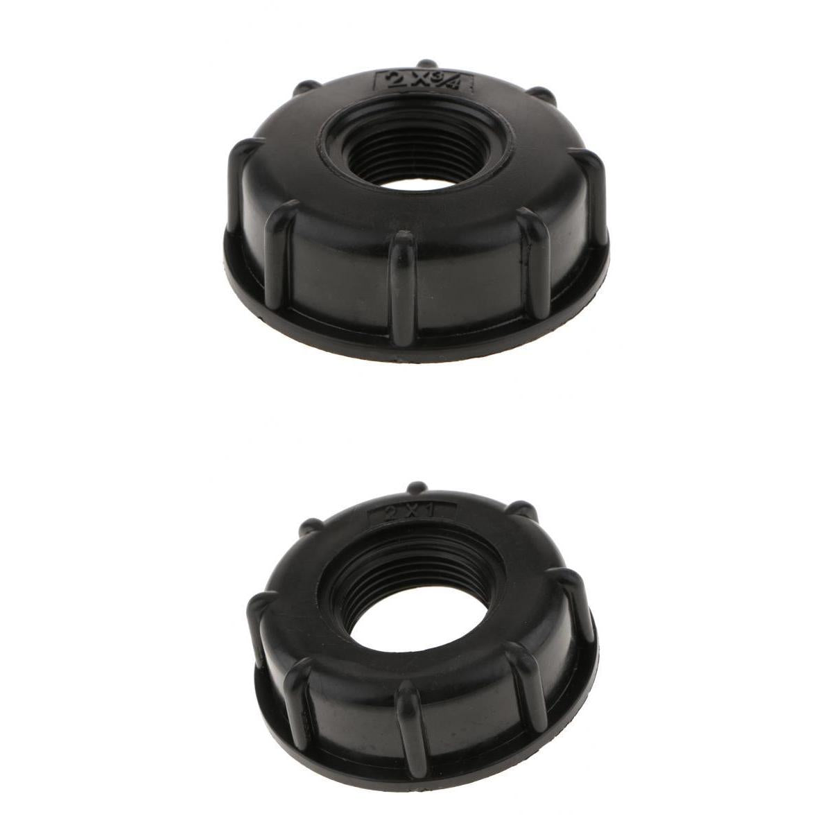 2pcs IBC Water Tote Tank Adapter Hose Cap for 60mm Thick Thread Outlet