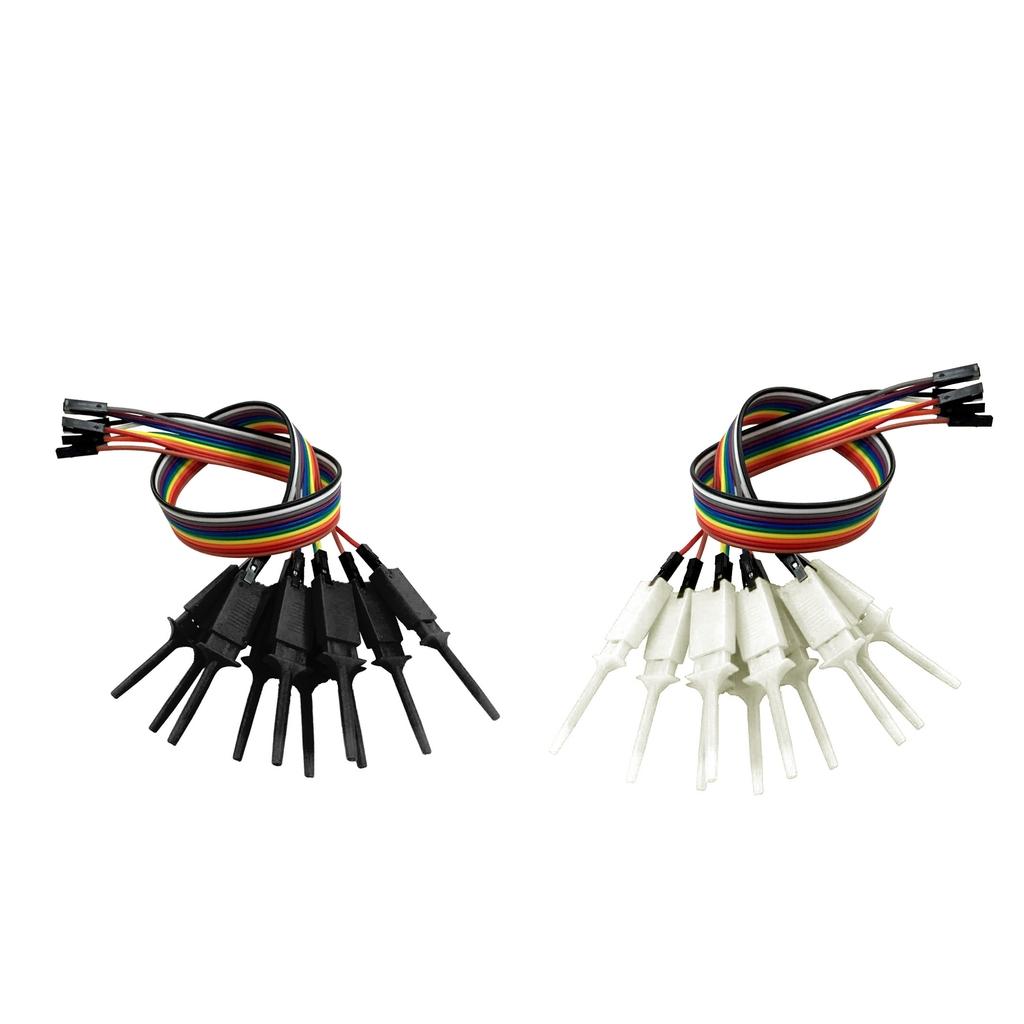 20 Pieces Logic Analyzer Cable Probe Test Hook Clip Line White+Black