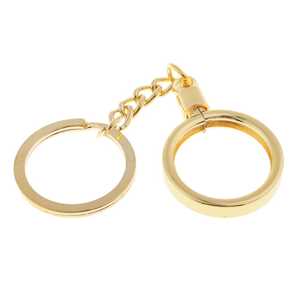2pcs Coin keyring Pendant Keychain Commemorative Key Ring 25mm