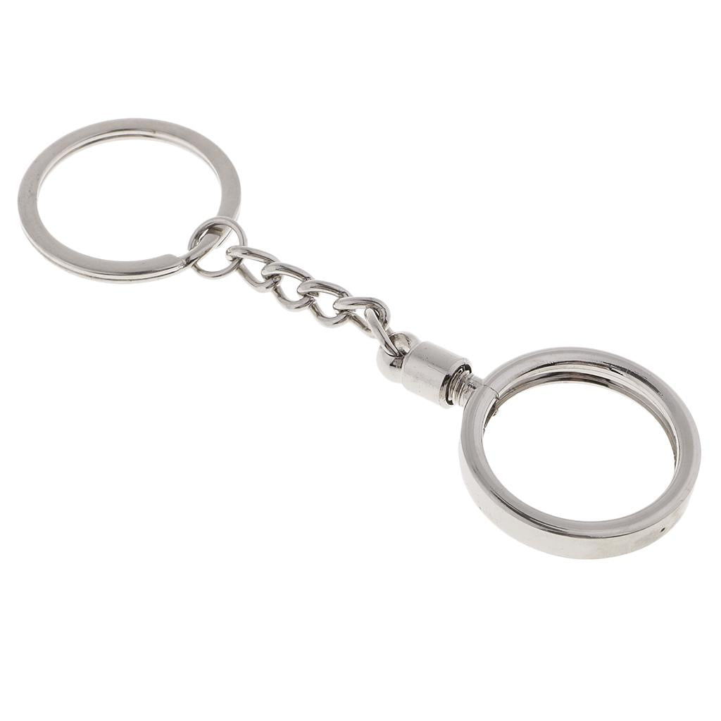 2pcs Coin keyring Pendant Keychain Commemorative Key Ring 25mm