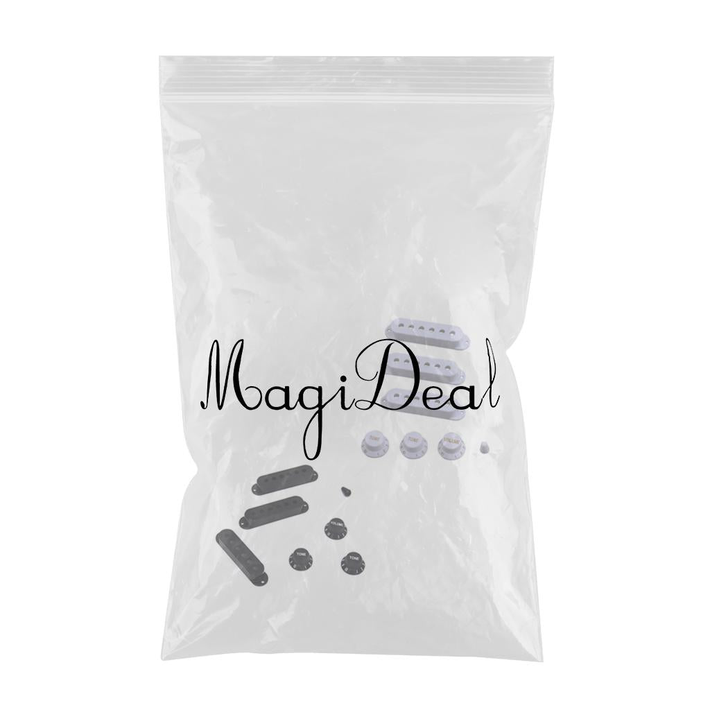 6pcs Single Coil Pickup Cover with 1V2T Crontrol Knobs for Electric Guitar