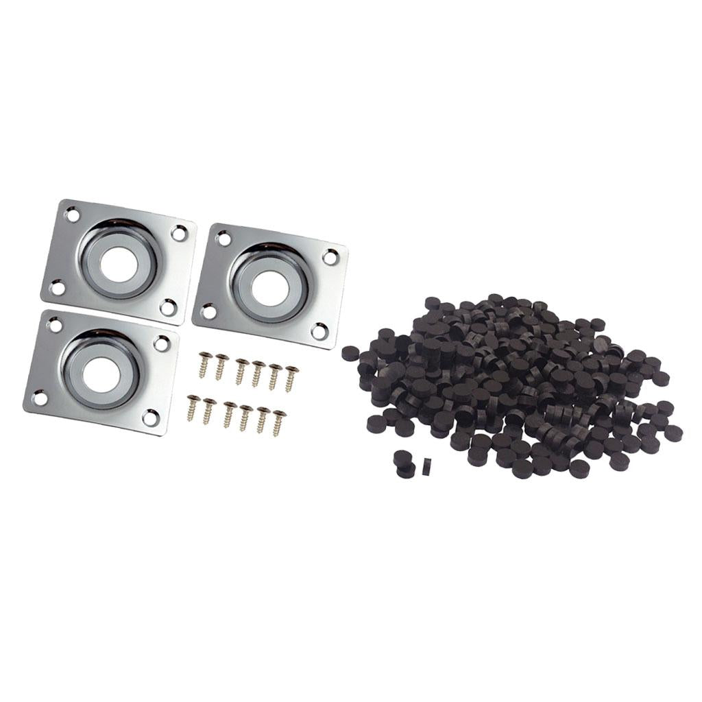 3pcs Guitar Output Jack Socket Plate+300pcs Fingerboard Fretboard Dots Inlay