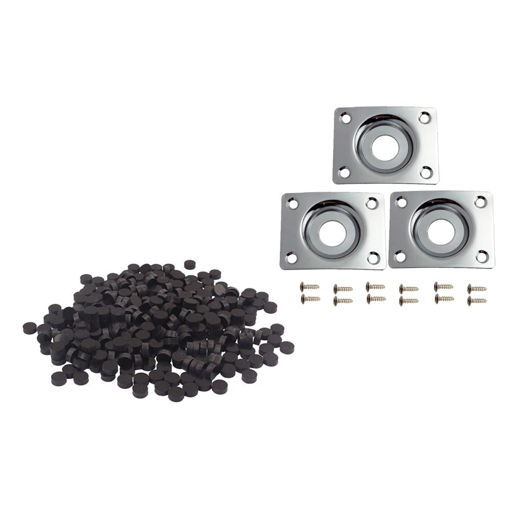 3pcs Guitar Output Jack Socket Plate+300pcs Fingerboard Fretboard Dots Inlay