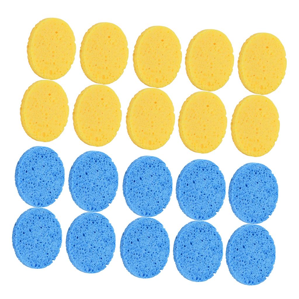 20Pcs Face Cleansing Washing Pad Puffs Makeup Cosmetic Removal Round Sponges