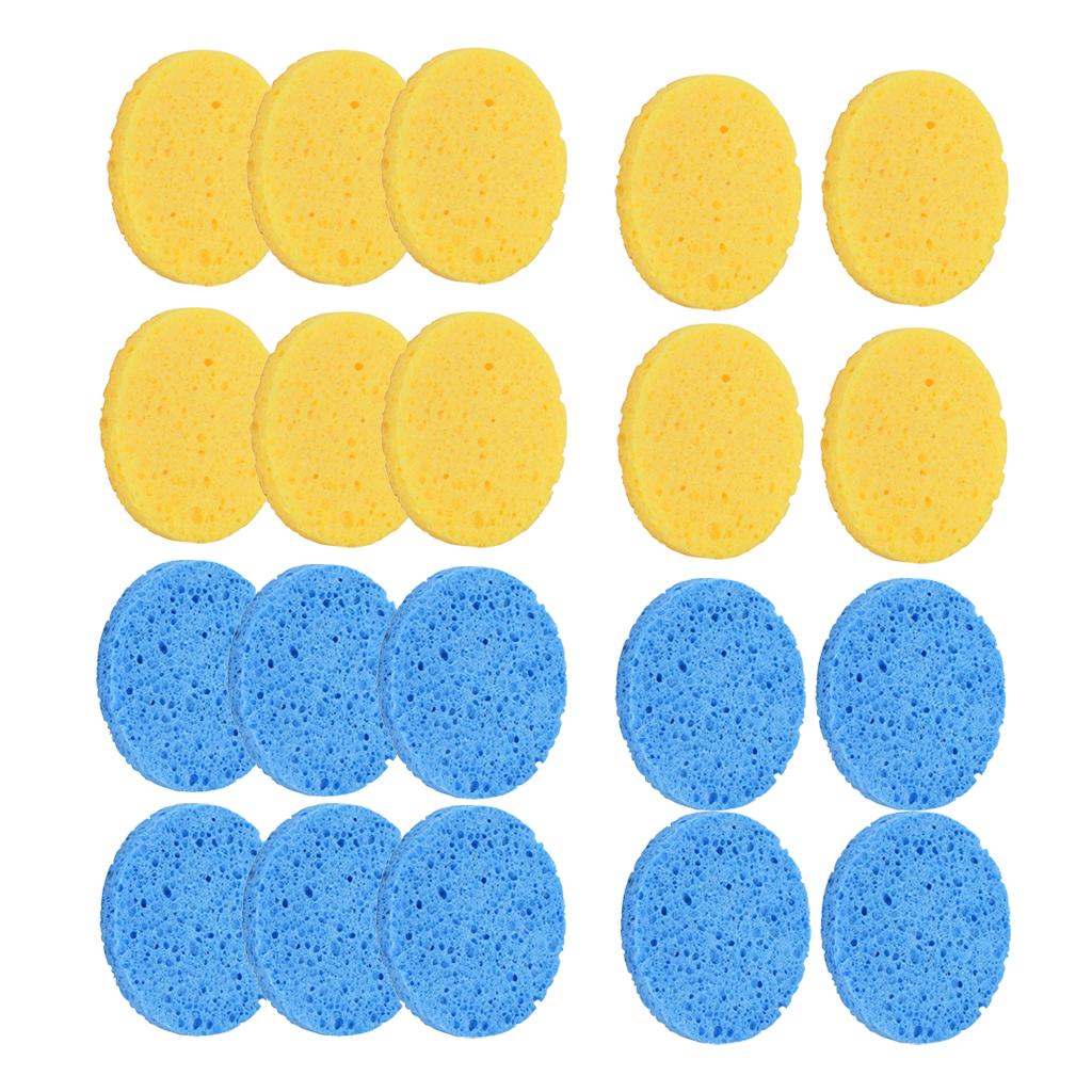 20Pcs Face Cleansing Washing Pad Puffs Makeup Cosmetic Removal Round Sponges