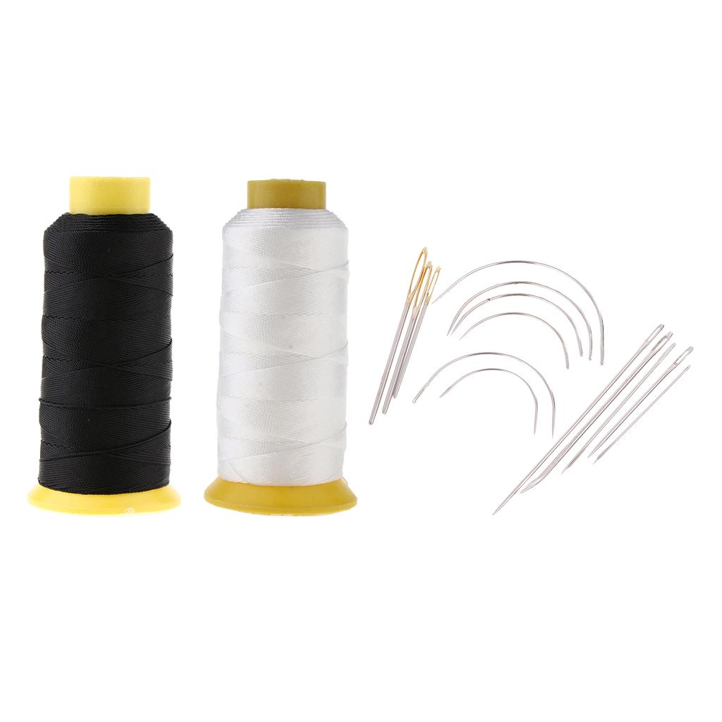 2pcs 200M Bonded Nylon Sewing Thread with 14pcs Upholstery Sewing Needles