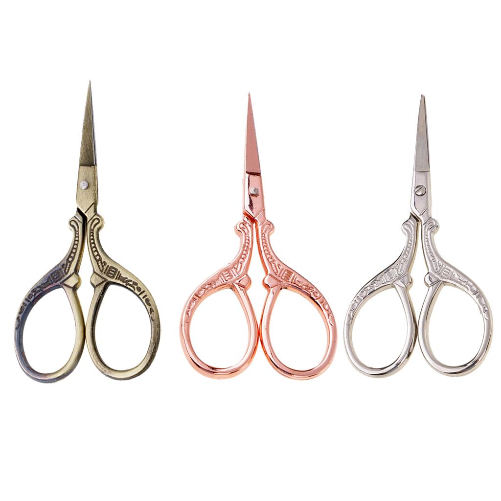 3pcs Vintage European Sewing Embroidery Scissors Cross Stitch Cutting Tools