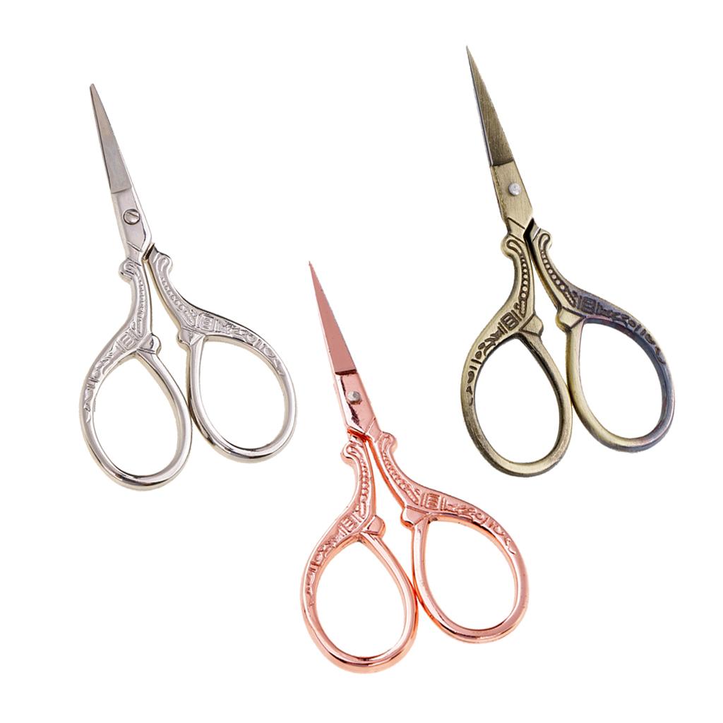 3pcs Vintage European Sewing Embroidery Scissors Cross Stitch Cutting Tools