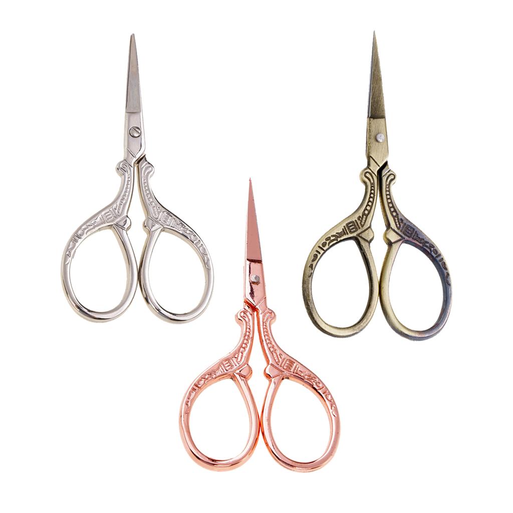 3pcs Vintage European Sewing Embroidery Scissors Cross Stitch Cutting Tools