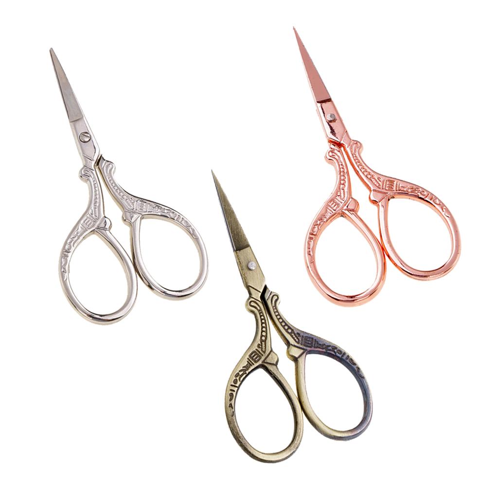 3pcs Vintage European Sewing Embroidery Scissors Cross Stitch Cutting Tools