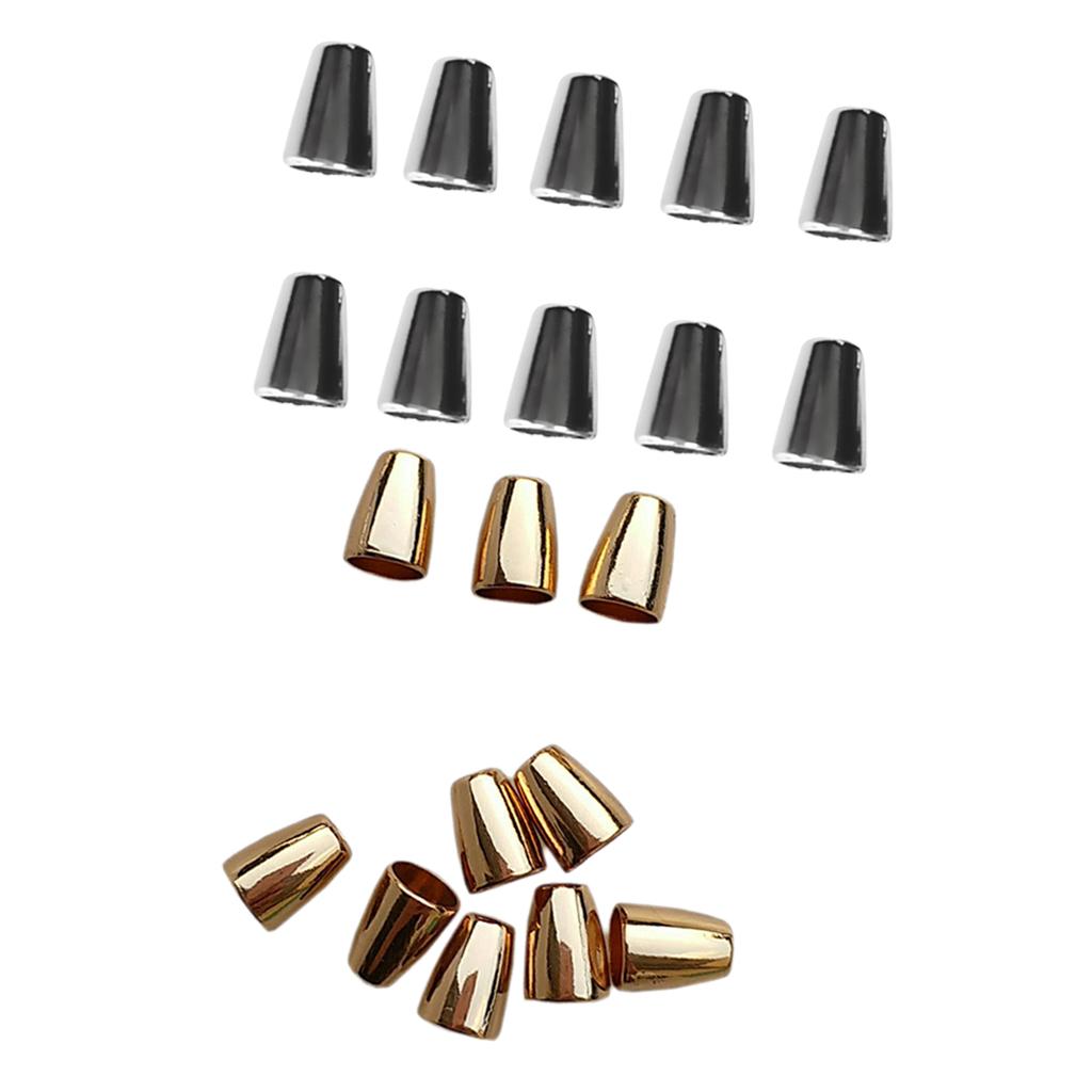 20x Bell Backpack Tent Clothes Locks Cord End Cap String Stopper Gold Silver