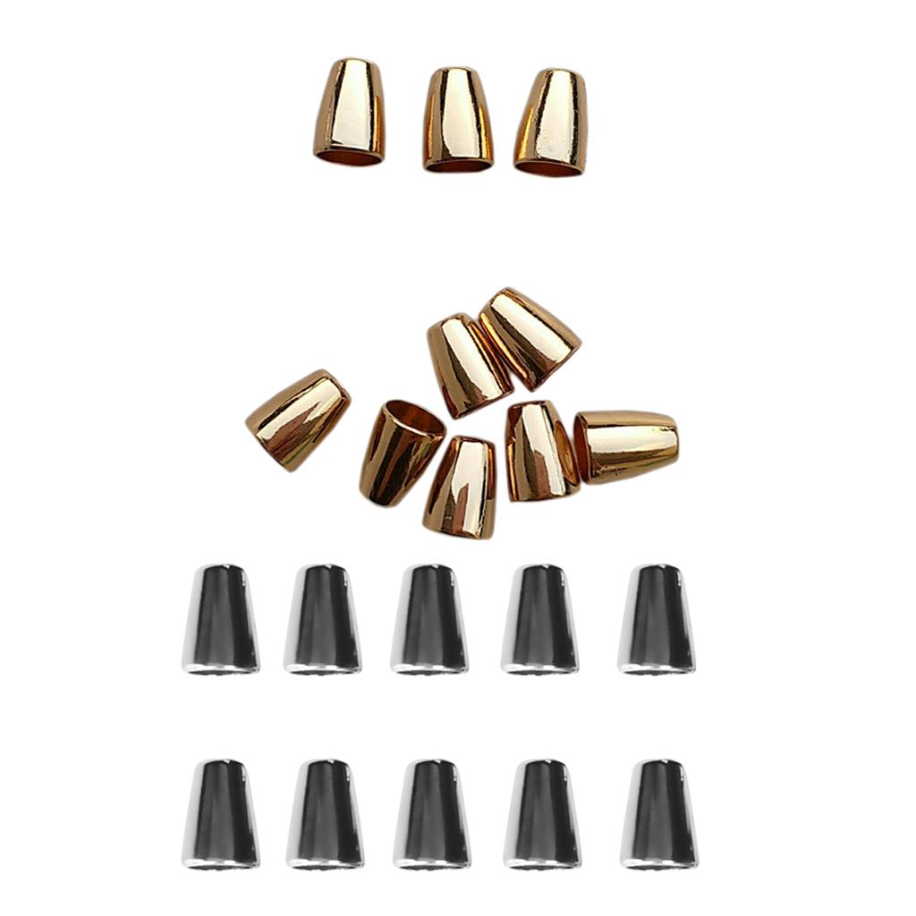 20x Bell Backpack Tent Clothes Locks Cord End Cap String Stopper Gold Silver