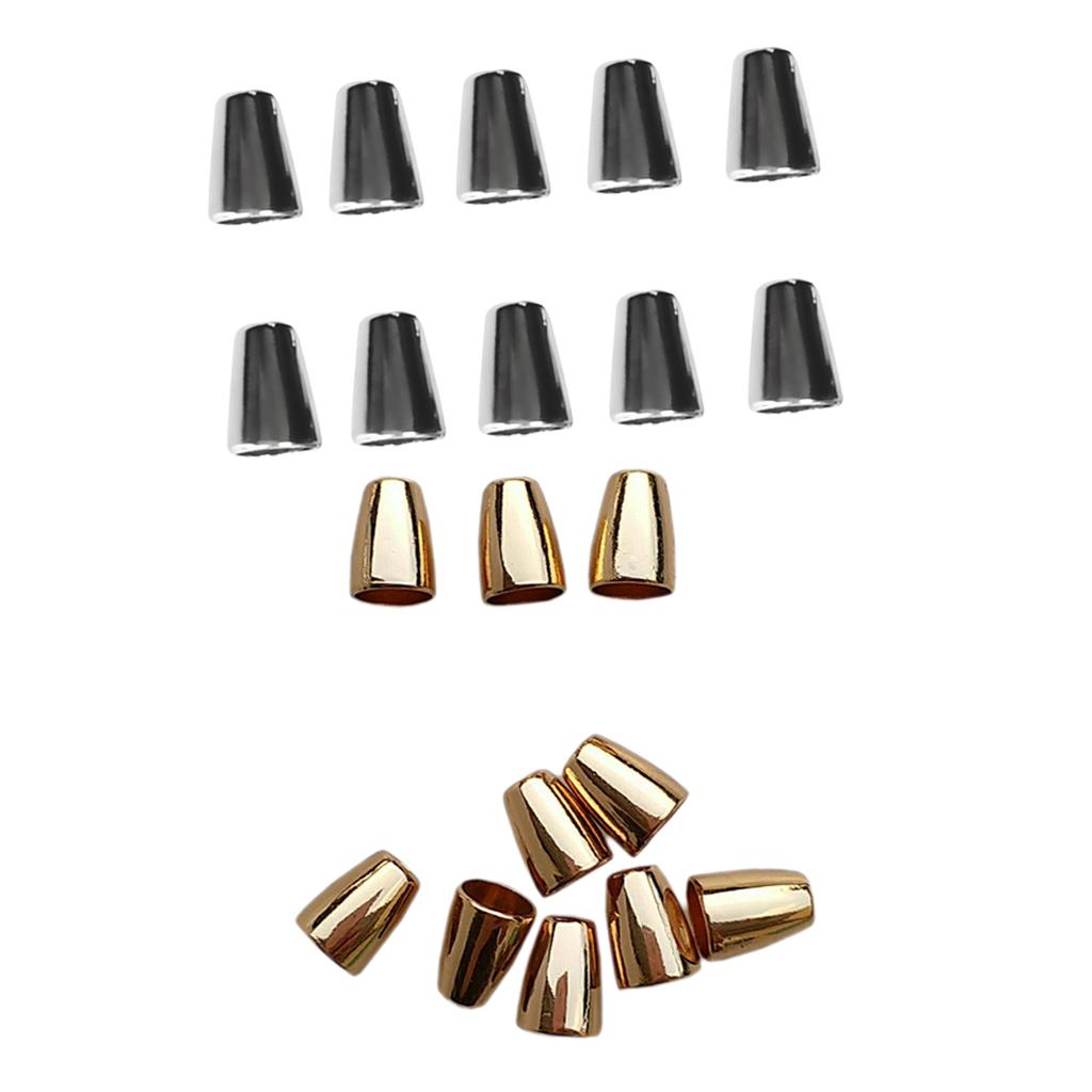 20x Bell Backpack Tent Clothes Locks Cord End Cap String Stopper Gold Silver