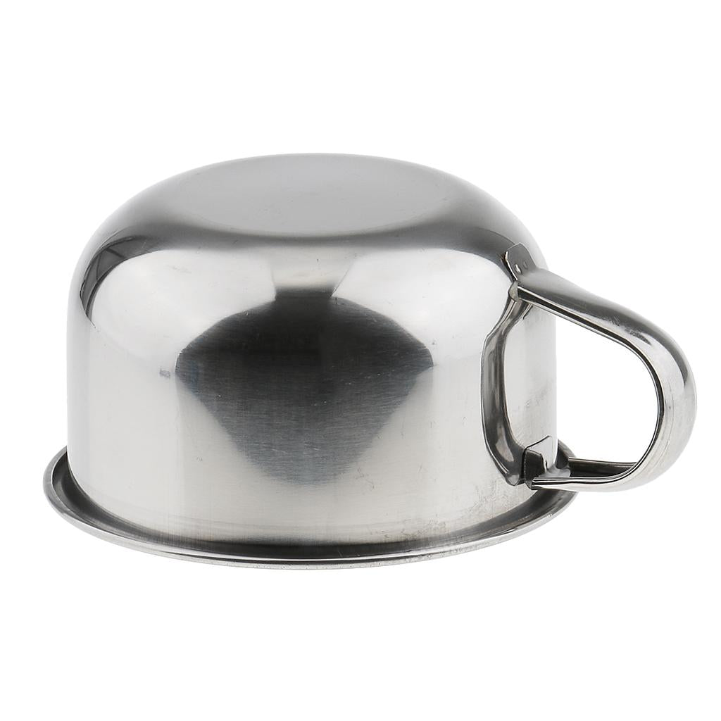 3 Pieces Stainless Steel Men's Shaving Mug Bowl Barber Beard Soap Mug Cup