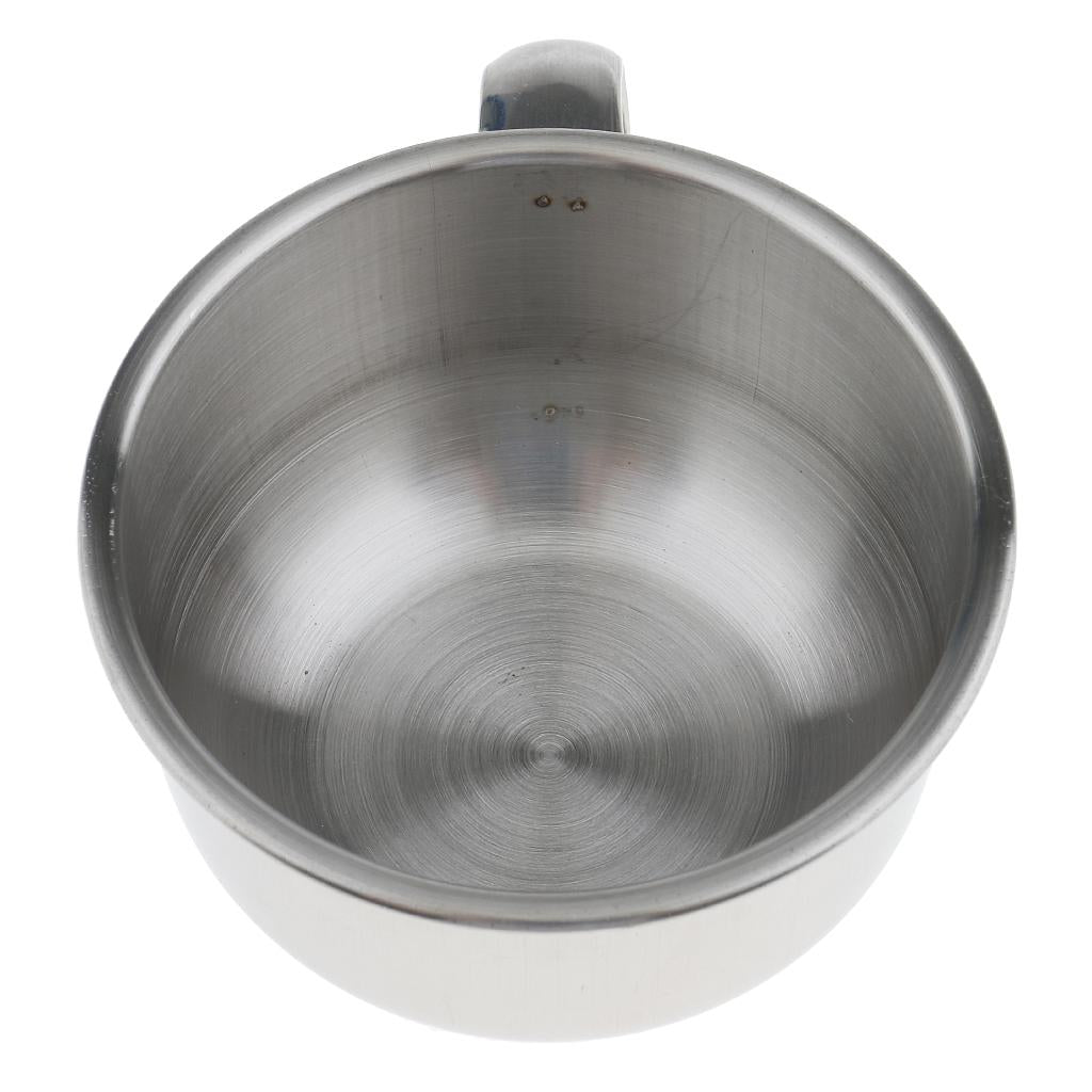 3 Pieces Stainless Steel Men's Shaving Mug Bowl Barber Beard Soap Mug Cup
