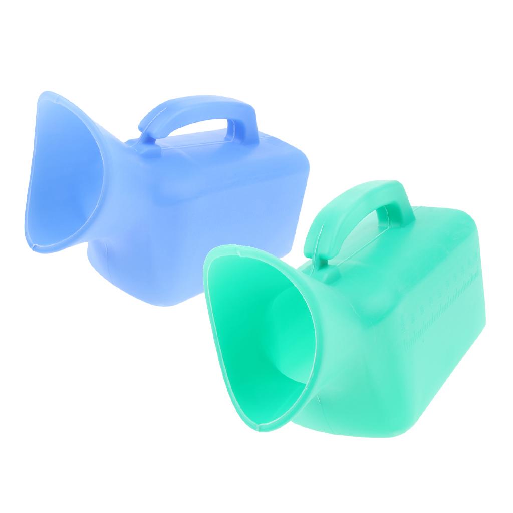 2 Pieces Reusable Washable Portable Urinal Bottle for Disabled Elderly Women