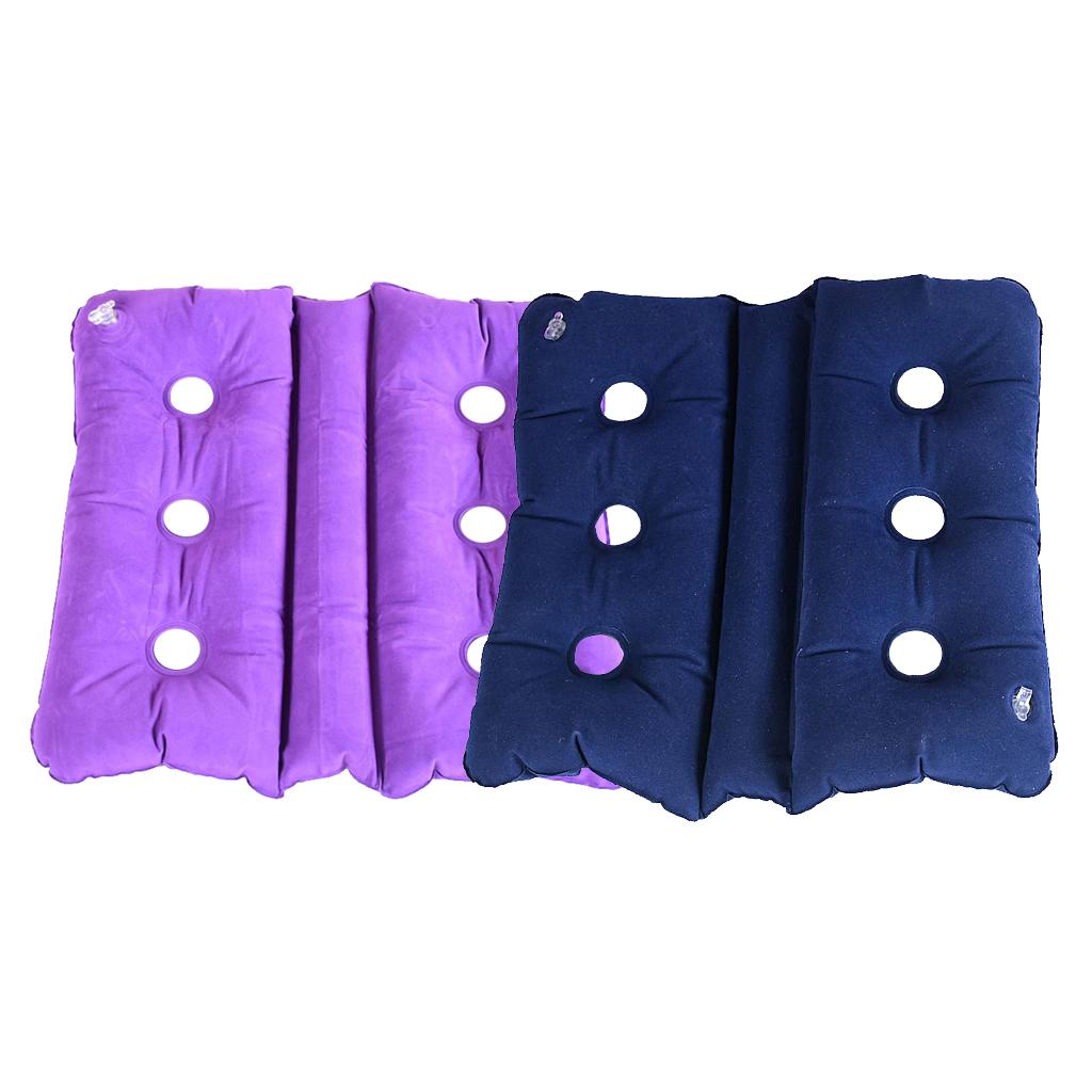 2 Pieces Foldable Air Inflatable Cushion Seat Chair Wheelchair Pillow Pad