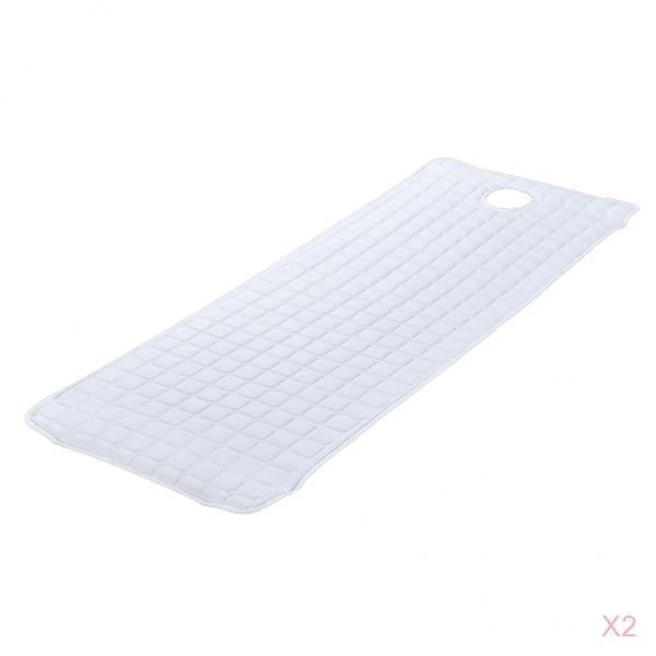 2 Pieces Beauty Salon Massage Bed Mattress Sheet with Face Hole White