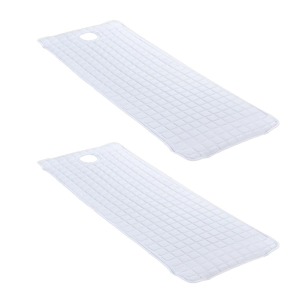 2 Pieces Beauty Salon Massage Bed Mattress Sheet with Face Hole White