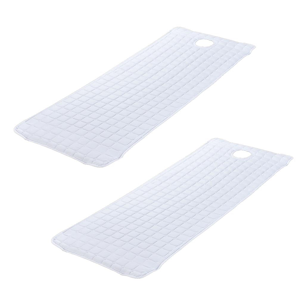 2 Pieces Beauty Salon Massage Bed Mattress Sheet with Face Hole White