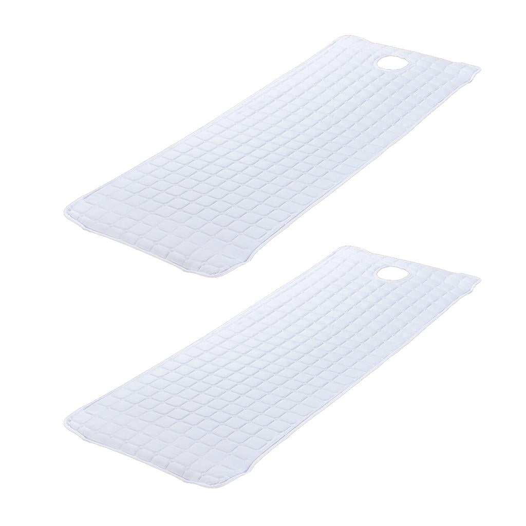 2 Pieces Beauty Salon Massage Bed Mattress Sheet with Face Hole White