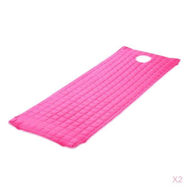 2 Pieces Beauty Salon Massage Bed Mattress Sheet with Face Hole Rose Red