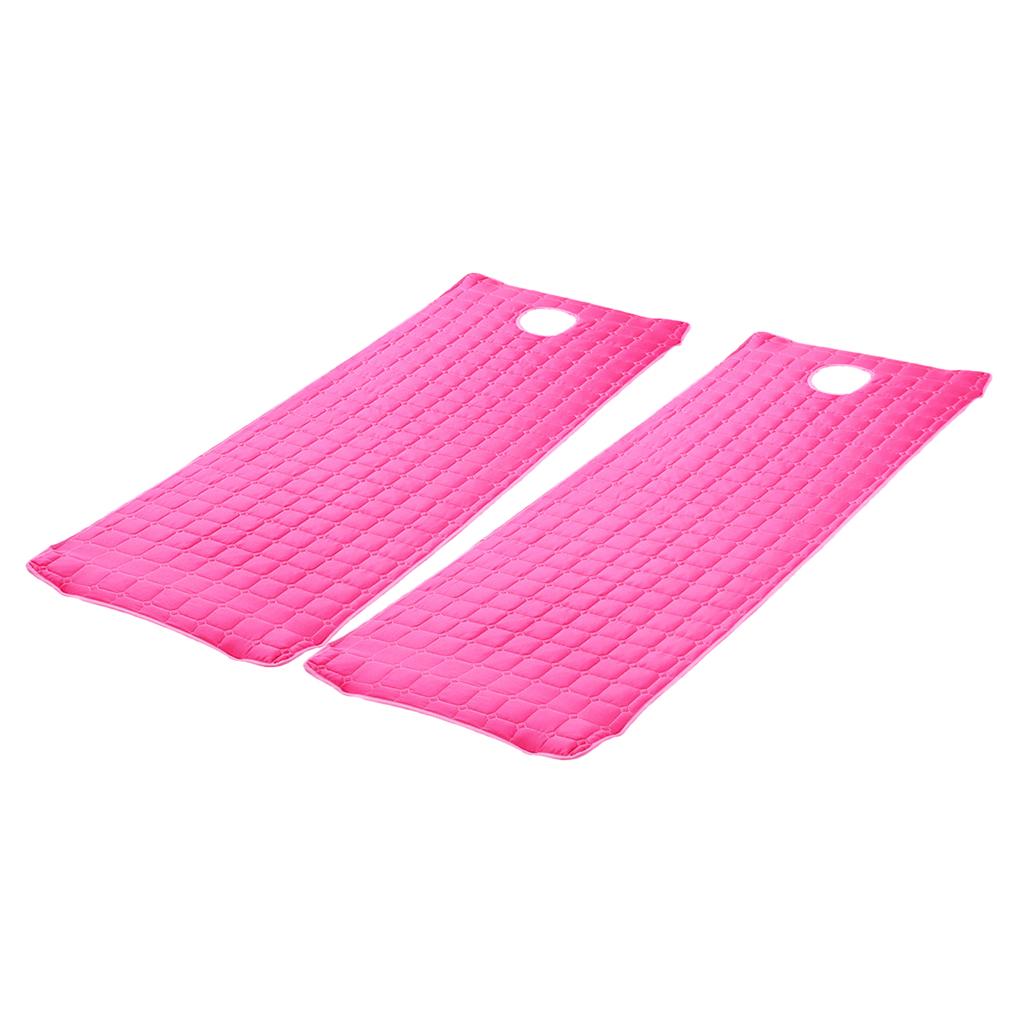 2 Pieces Beauty Salon Massage Bed Mattress Sheet with Face Hole Rose Red