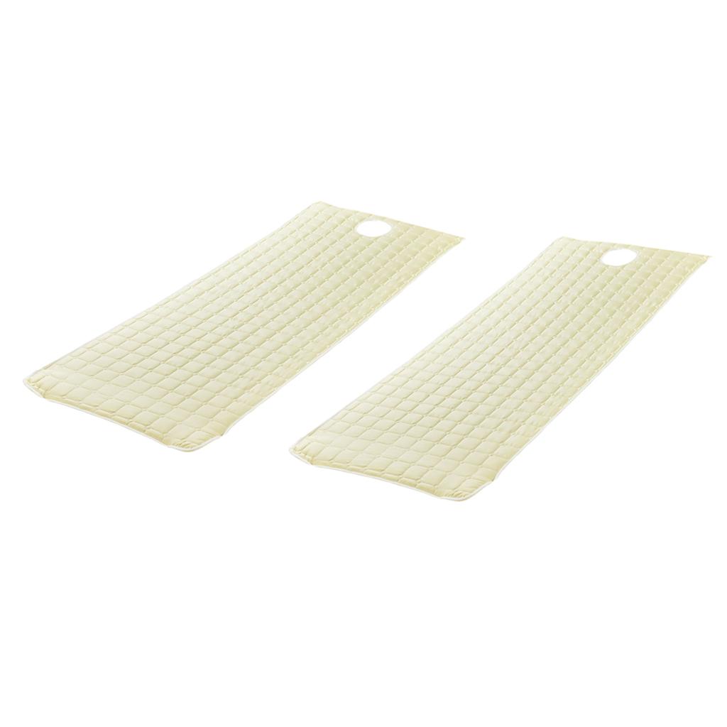 2 Pieces Beauty Salon Massage Bed Mattress Sheet with Face Hole Beige