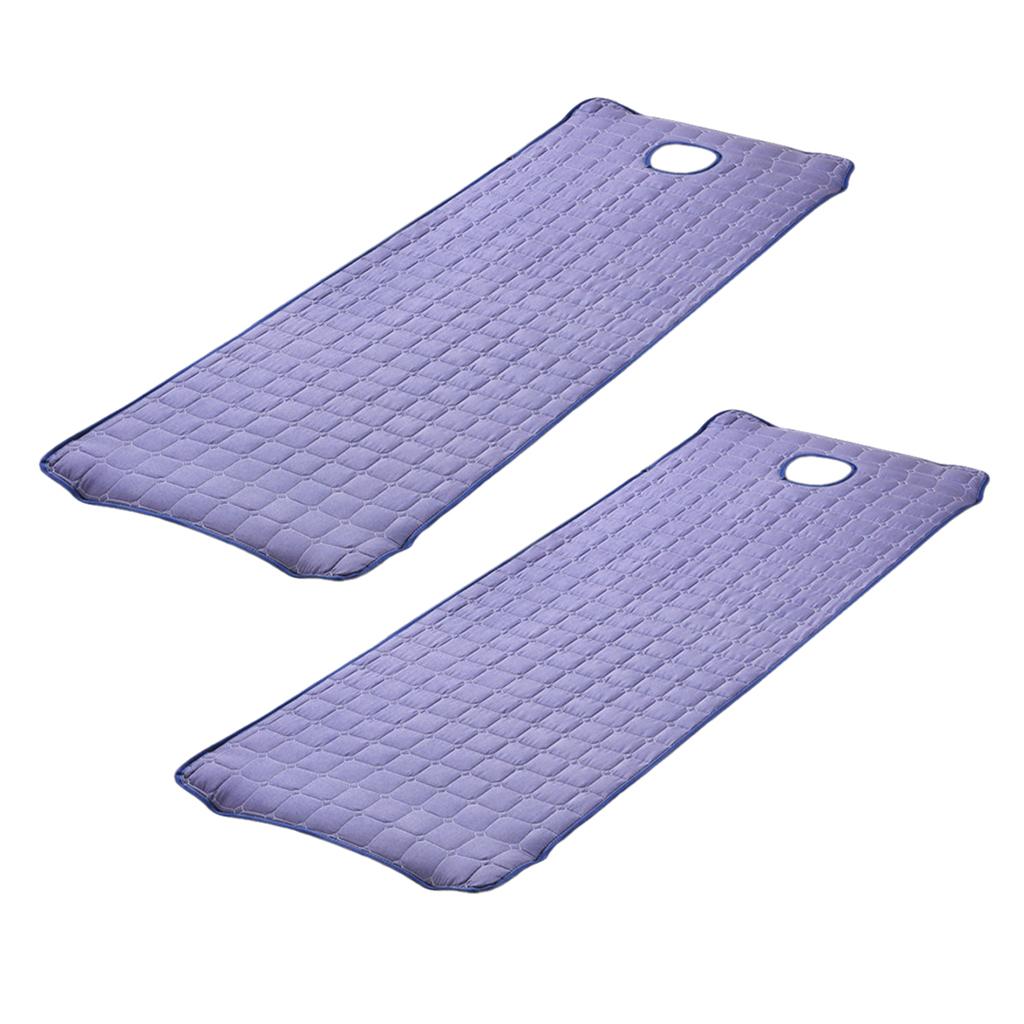 2 Pieces Beauty Salon Massage Bed Mattress Sheet with Face Hole Smoky