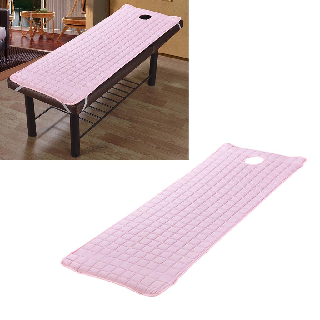 2 Pieces Beauty Salon Massage Bed Mattress Sheet with Face Hole Pink