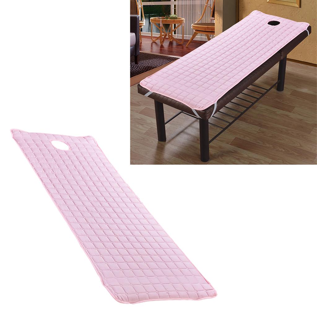 2 Pieces Beauty Salon Massage Bed Mattress Sheet with Face Hole Pink