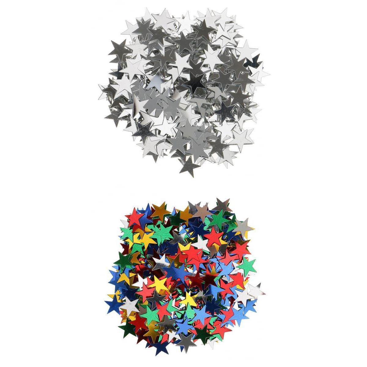2 Bags Star Table Confetti Wedding Birthday Scatter DIY Multicolor & Silver