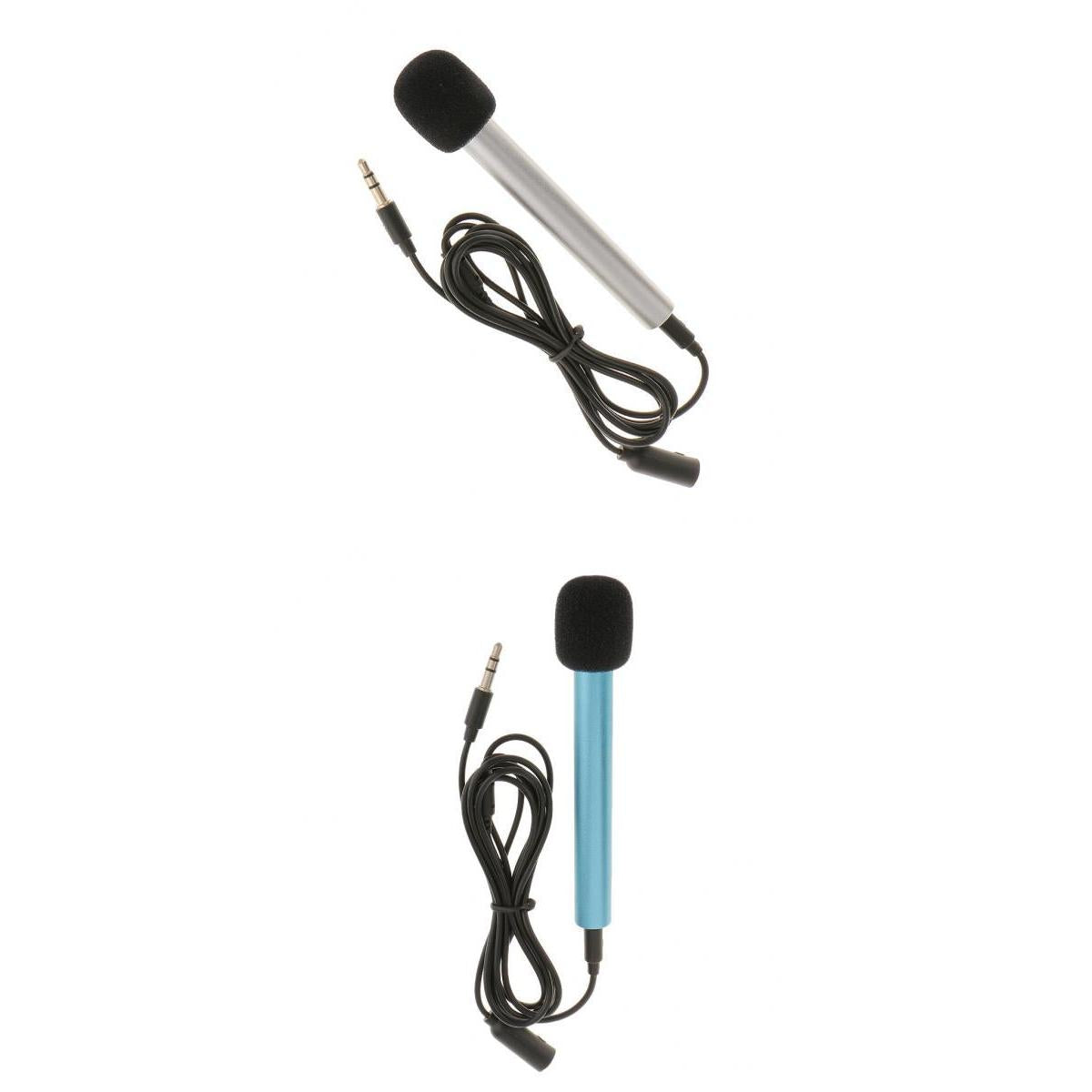 2xHandheld Mic Portable Mini 3.5mm Stereo Studio Speech Mic Audio Microphone