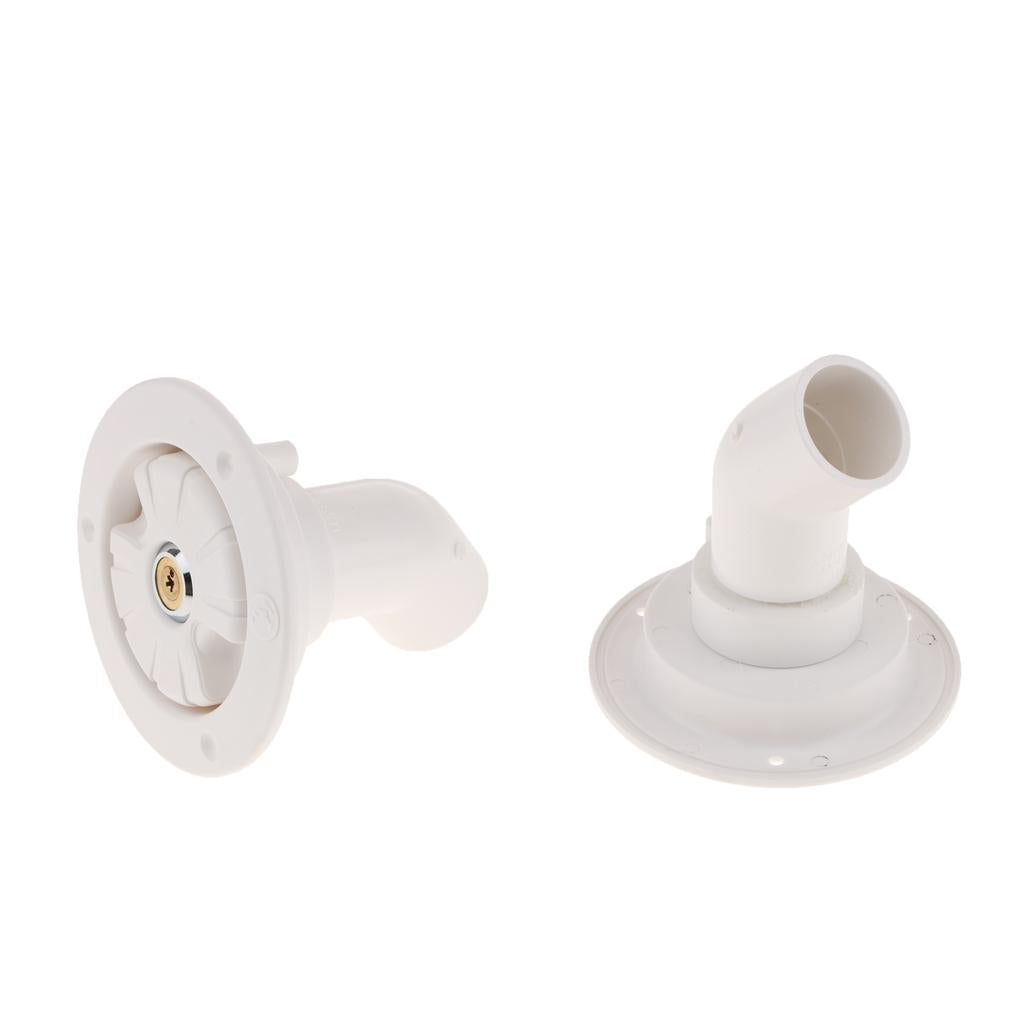 2Pcs Gravity Water Inlet Hatch Plastic Filler Cap for Camper Trailer RV Door