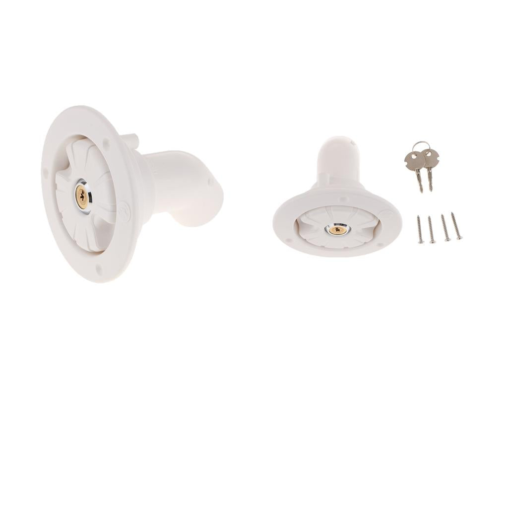 2Pcs Gravity Water Inlet Hatch Plastic Filler Cap for Camper Trailer RV Door