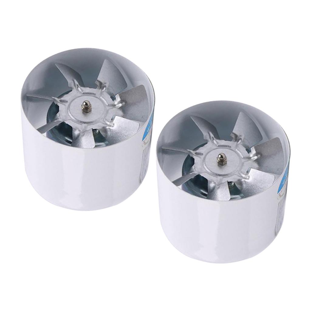 2Pcs 100mm 4'' Duct Fan Exhaust Vent Air Cooled Hydroponic Inline Blower