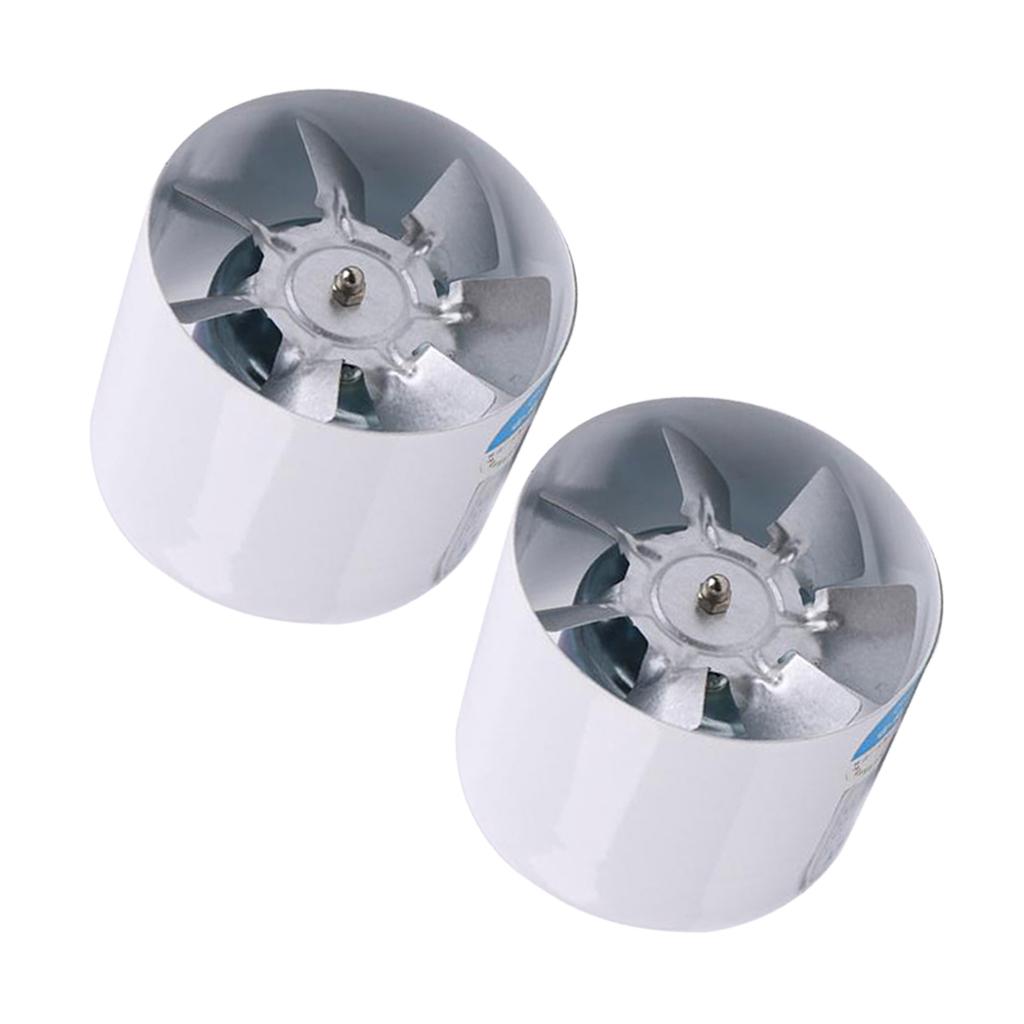 2Pcs 100mm 4'' Duct Fan Exhaust Vent Air Cooled Hydroponic Inline Blower