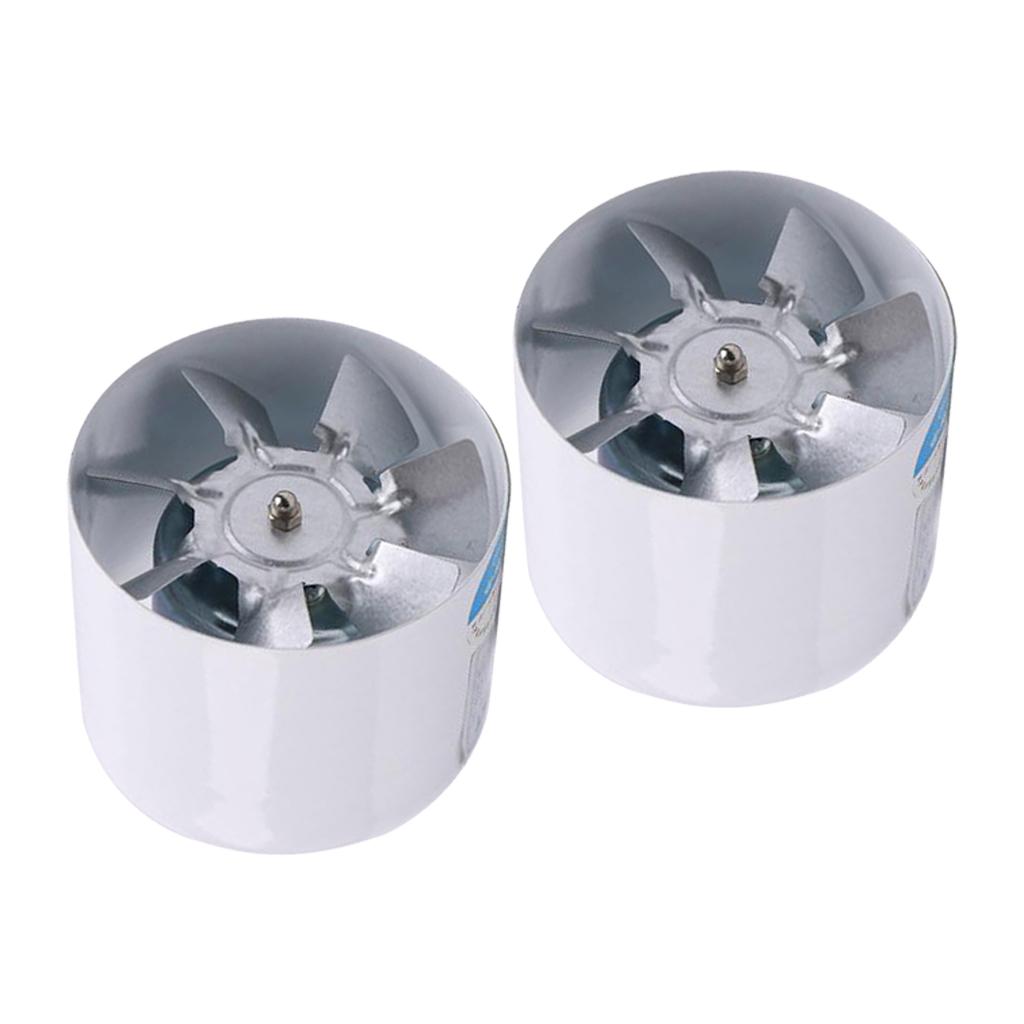 2Pcs 100mm 4'' Duct Fan Exhaust Vent Air Cooled Hydroponic Inline Blower