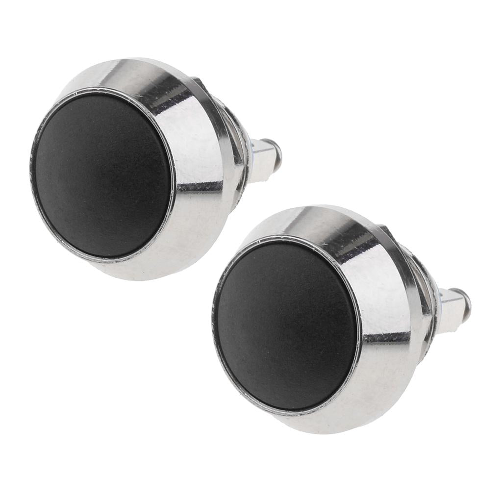 2Pcs 12mm Round Metal SPST Momentary Push Button Switch 1NO P67 Waterproof