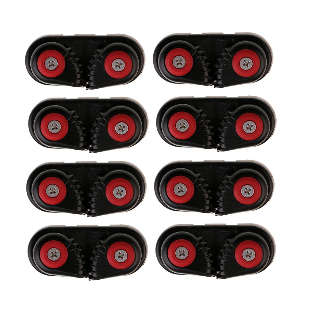 8pcs Boat Sailing Sailboat Ball Bearing Cam Cleat - Black