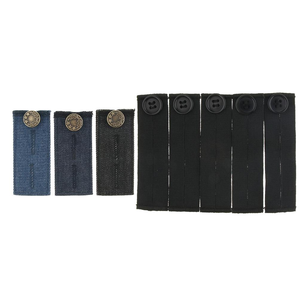 8x Jeans Denim Pants Waist Extender Adjustable Trouser Button Extender