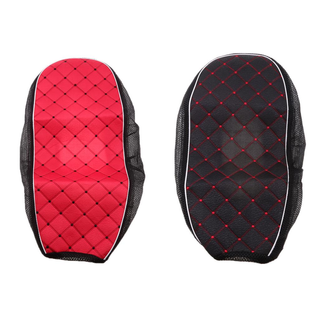 2pcs Motorcycle Electric Car Scooter Waterproof Seat Cushion Cover M, L