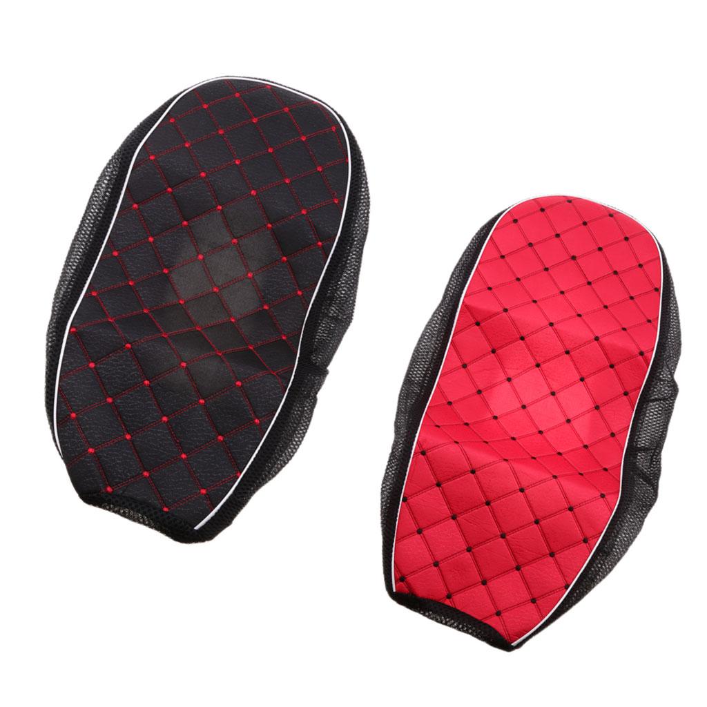 2pcs Motorcycle Electric Car Scooter Waterproof Seat Cushion Cover M, L
