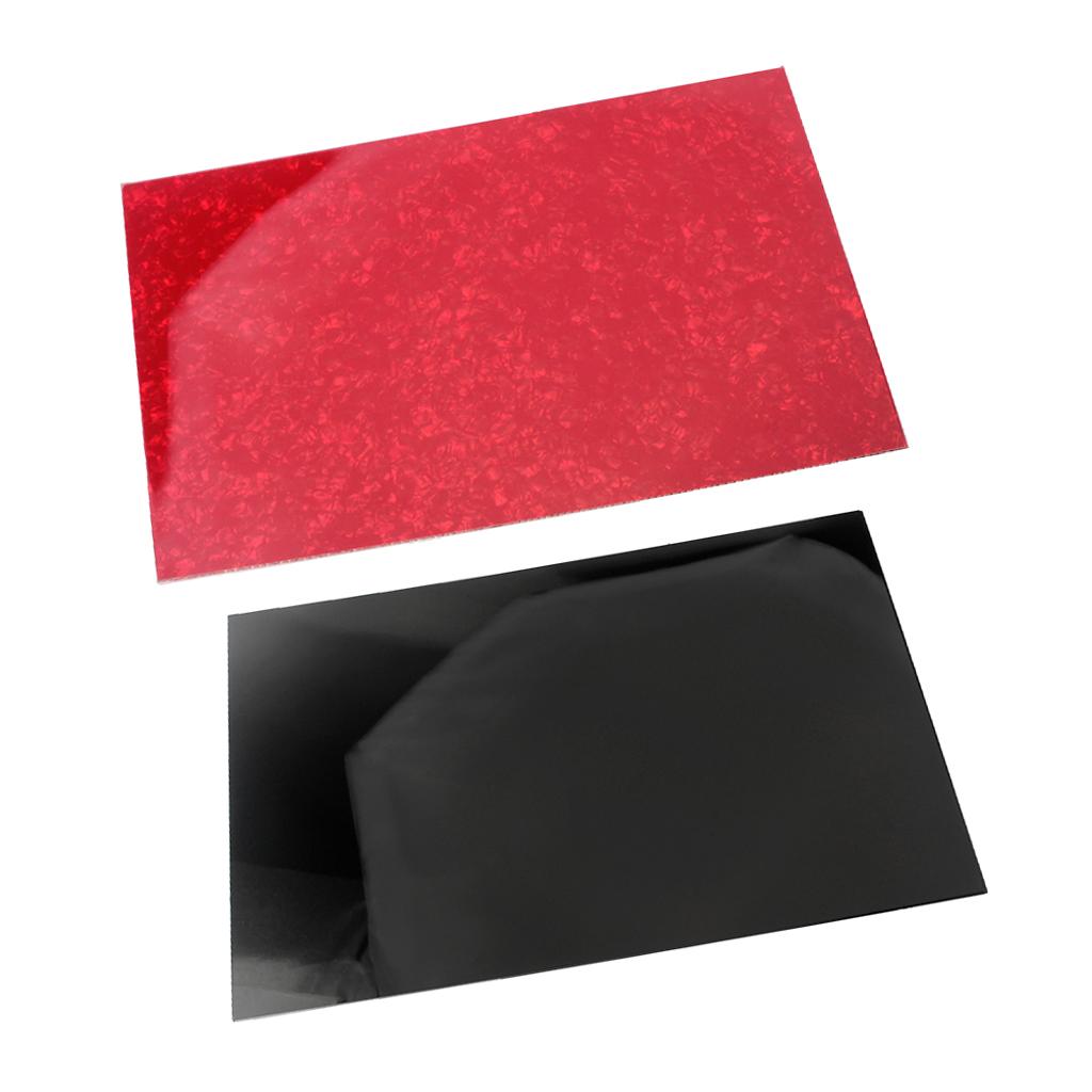 2 Pieces 3 Ply Guitar Pickguard Blank Material Scratch Plate Sheet