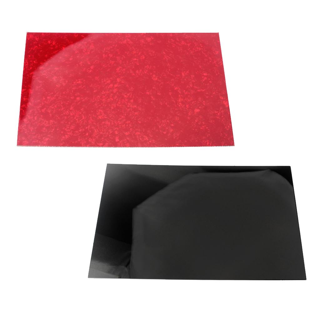 2 Pieces 3 Ply Guitar Pickguard Blank Material Scratch Plate Sheet