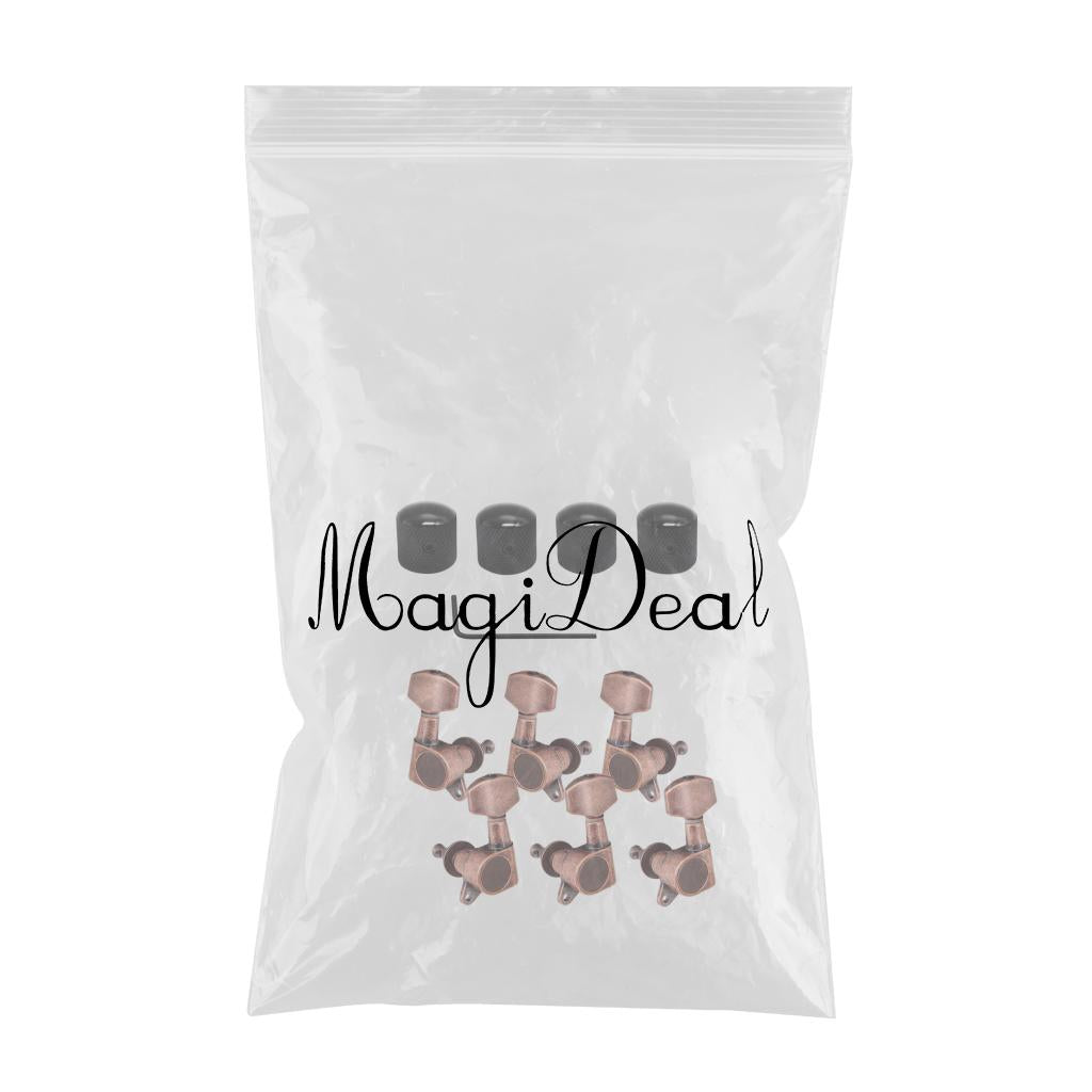 3R3L Sealed Guitar Tuning Peg Tuners+4pcs Tone Volume Speed Control Knobs