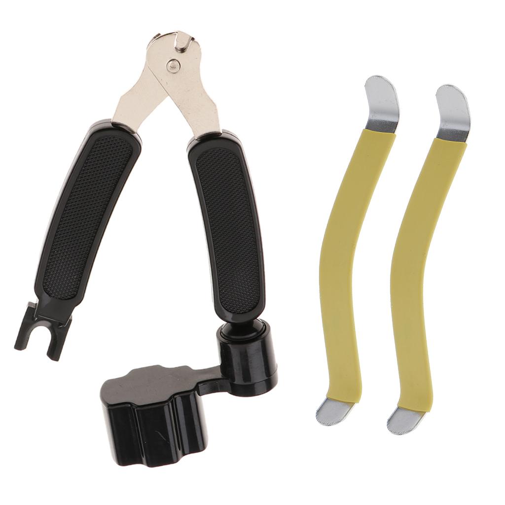 2pcs String Spreaders + 3in1 Guitar String Winder Cutter Bridge Pin Puller